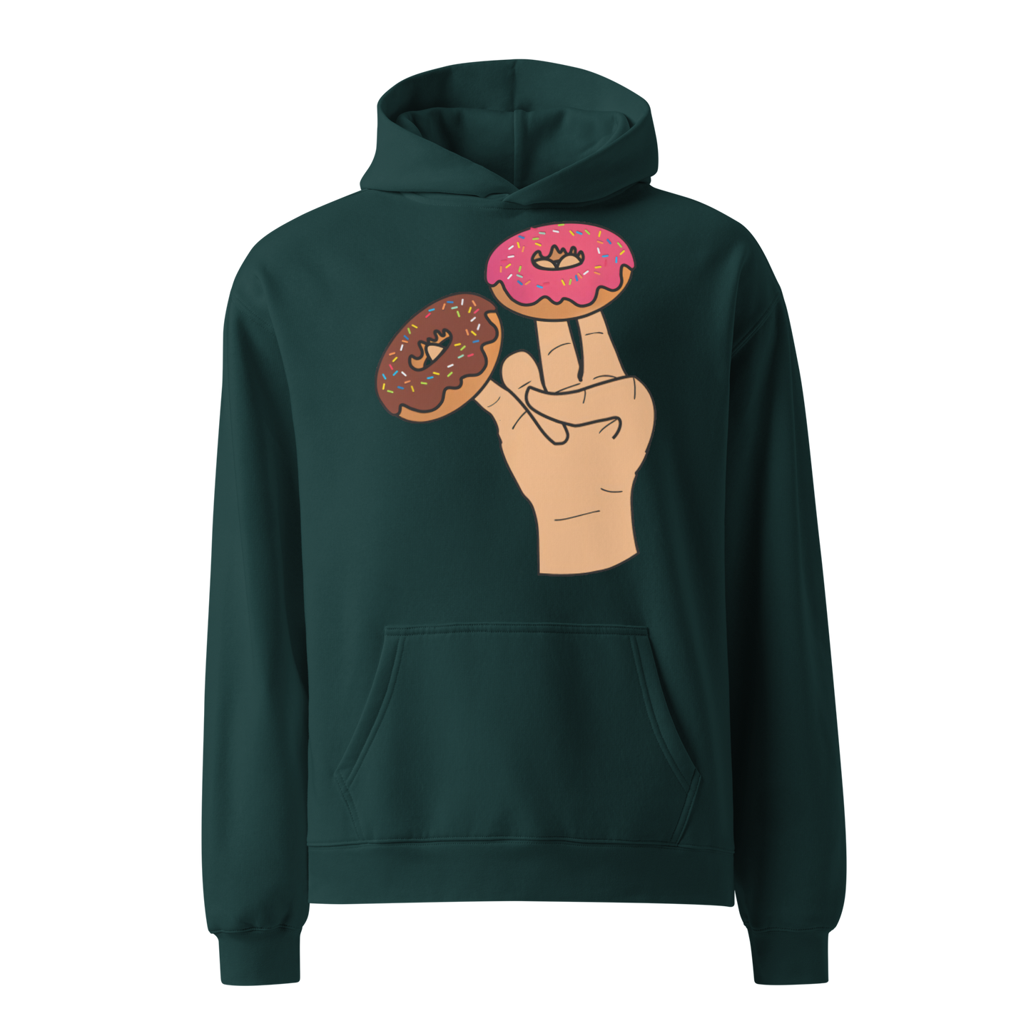 Two in the pink, One in the doughnut hoodie