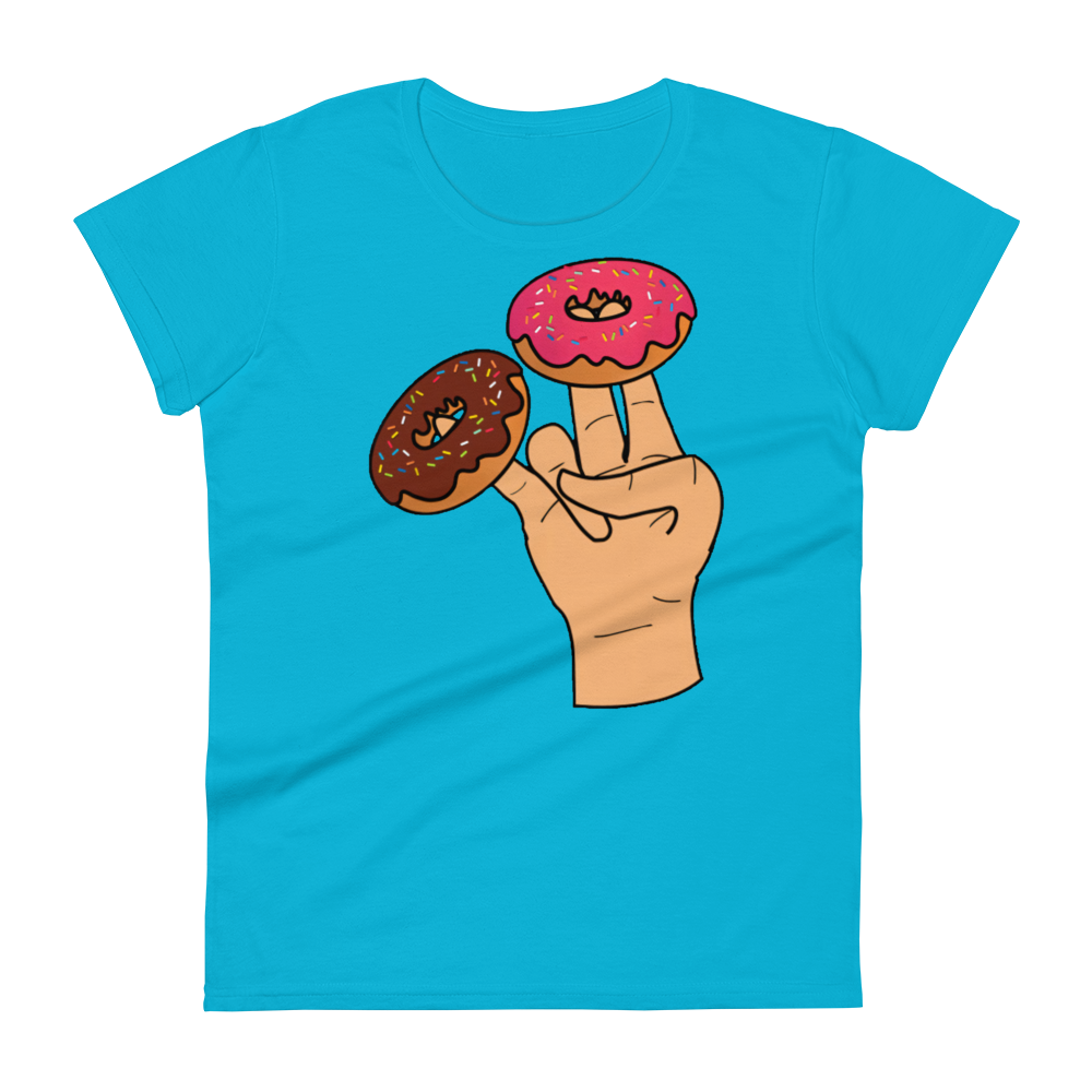 Two in the pink, One in the doughnut t-shirt