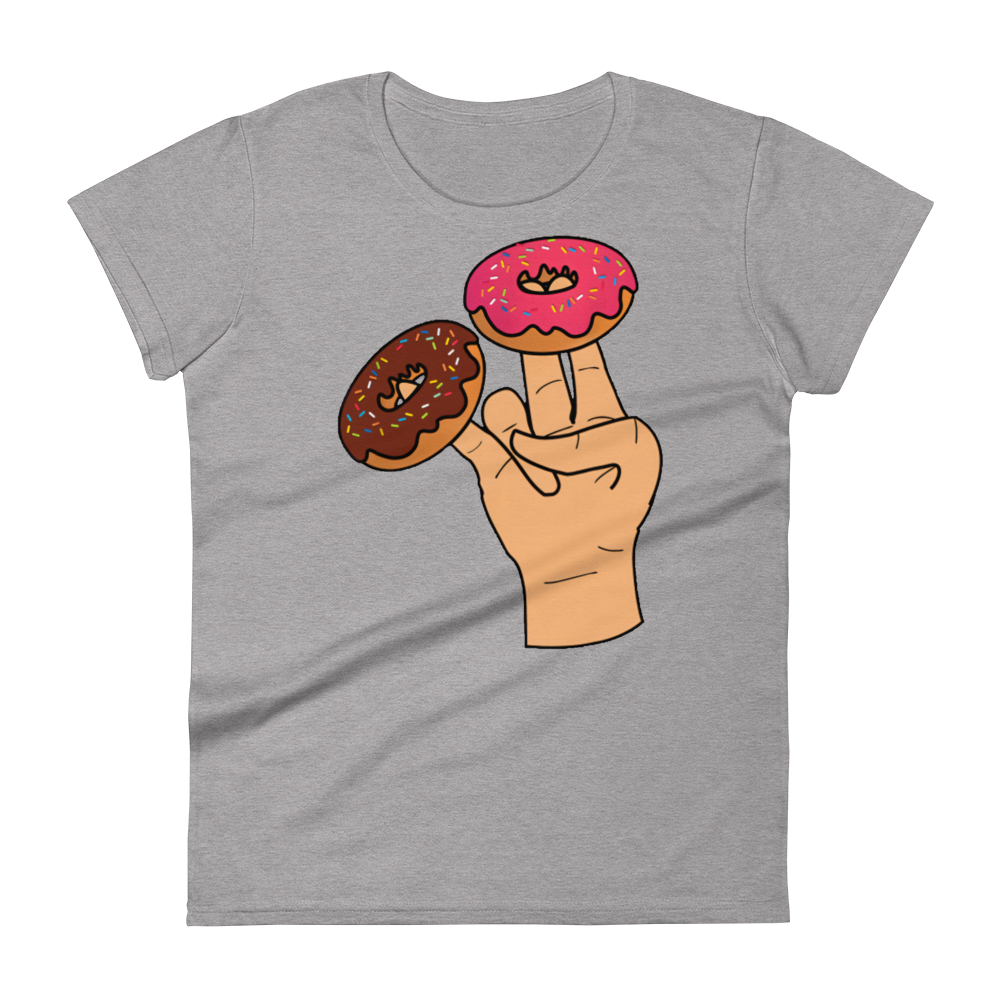 Two in the pink, One in the doughnut t-shirt