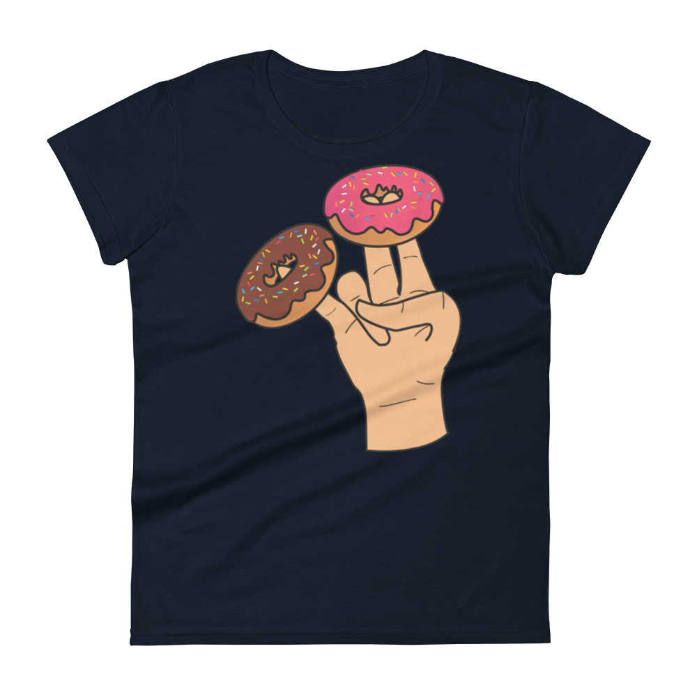 Two in the pink, One in the doughnut t-shirt